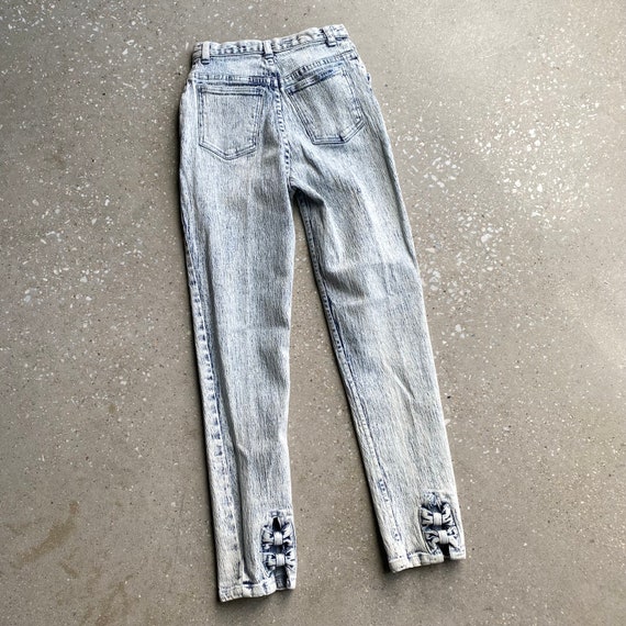 Vintage 80s Acid Wash Jeans / Vintage Tapered Leg… - image 5