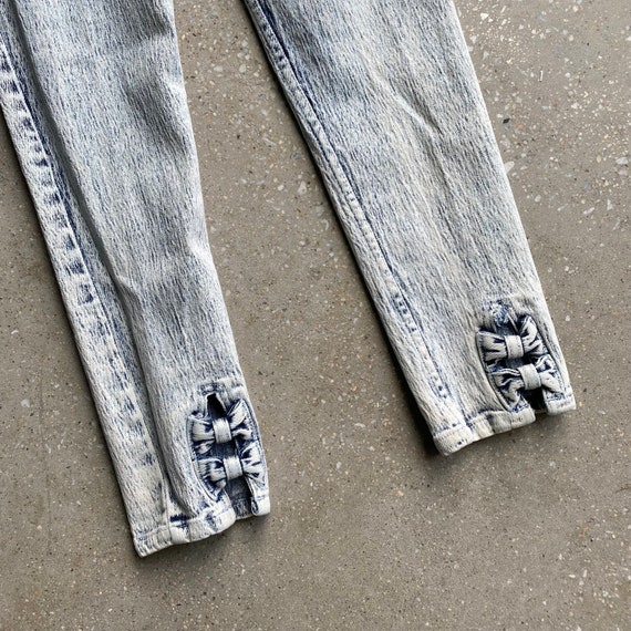 Vintage 80s Acid Wash Jeans / Vintage Tapered Leg… - image 6