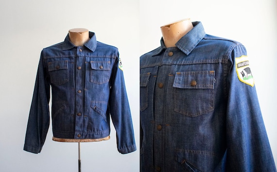 Vintage Montgomery Wards Denim Jacket / 1970s Deni