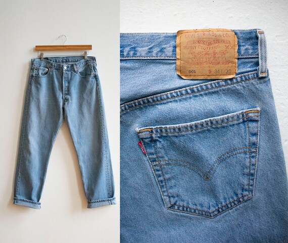 Vintage Levis 501s 33x30 / Vintage Light Wash Levi