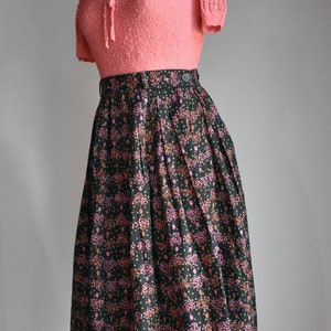 1950s Black Cotton Skirt image 5