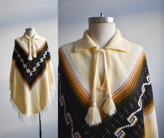 1970s Knit Poncho