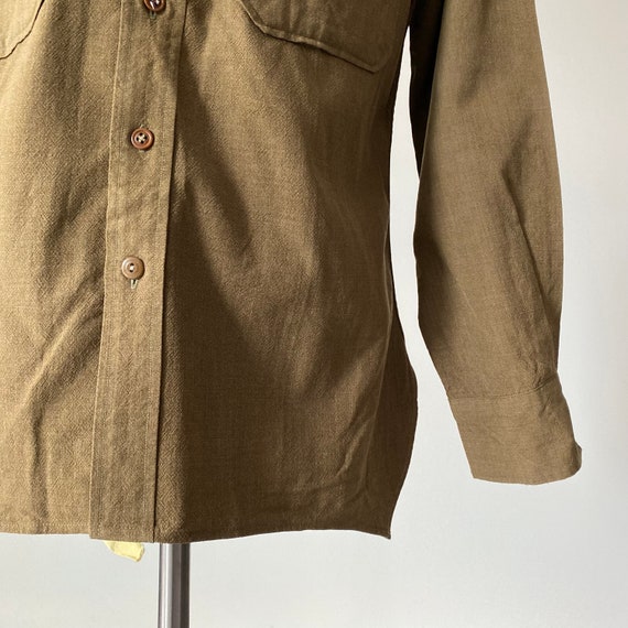 1940s Vintage Military Shirt / Vintage Wool Unifo… - image 3