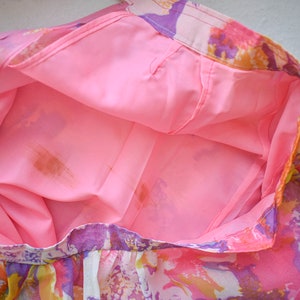 1950s Pink Floral Skirt image 9