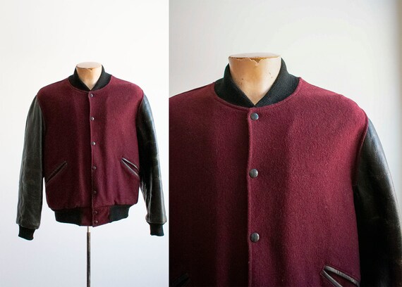 1950s Wool Letterman Jacket / Vintage Varsity Jack