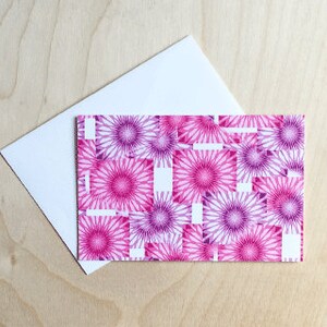 jeu de carte de note, Juste parce que les cartes, jeu de carte de note vierge, cartes de note de modèle florales, cartes de note avec enveloppes, jeu de carte de note plié