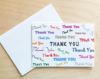 Thank you cards, Thank you notes, thank you card set, blank Note cards, cards with envelope