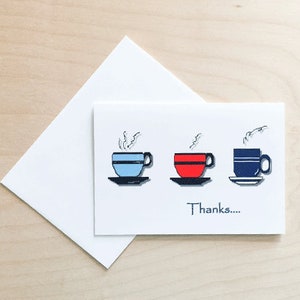 Dankeschön-Karten, Dankeschön-Notizen, Dankeschön-Karten-Set, Notizkarten, Kaffee Danke