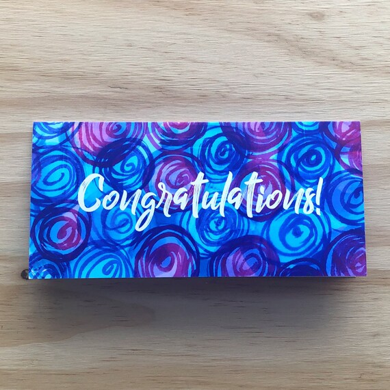 Congratulations Currency Enclosure - Blues Congratulations Currency Enclosure - Blues