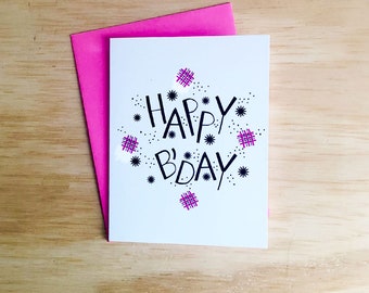 happy birthday card, greeting card, occasion cards, celebration cards, Notecards, Social stationery