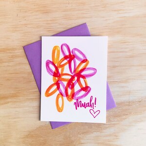 Carte de Saint-Valentin, cadeaux romantiques, pour elle, cartes d'amour, carte de voeux, carte de correspondance vierge muah, anniversaire