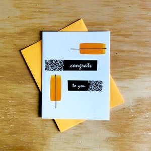 congratulations card, graduation, congrats to you, greeting card, wedding card, encouragement card, Note Card