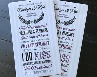 Program Fans | Custom Wedding Programs | Fans for Wedding | Printable Option Available | Ceremony Order of Events | Bridal Party | Thank You