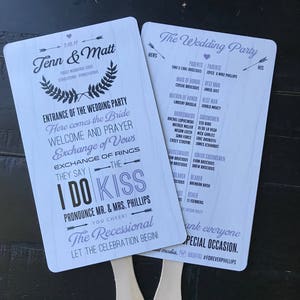 Wedding Program Fans | Rustic Wedding Programs | Outdoor Wedding | Ceremony Programs | Bridal Party | Thank You Note | Wedding Hashtag