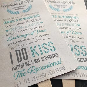 Rustic Program Fans | Custom Wedding Programs | Destination Wedding | Ceremony Order of Events | Bridal Party | Thank You Note | Printable