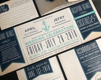 cruise wedding invitations etsy