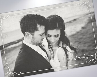 Vintage Thank You Postcards | Wedding Thank You Note | Custom Message | Wedding Photos | Wedding Postcards | Thank You