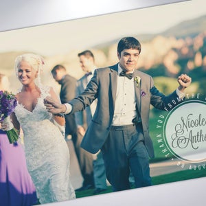 obrigado cartões postais | obrigado do casamento você cartão comemorativo | Mensagem personalizada | Fotos de casamento | Cartões postais de casamento | Obrigado