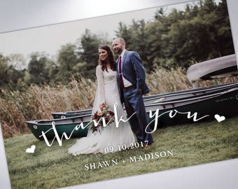 Thank You Postcards | Wedding Thank You Card | Custom Message | Wedding Photos | Wedding Postcards | Thank You