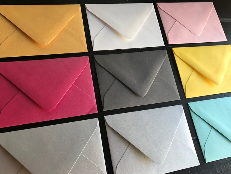 RSVP Envelopes Pack of 25 Pocket Wedding Invitation Suite Response Card Envelopes Invitation Suite Custom to your Colors image 1