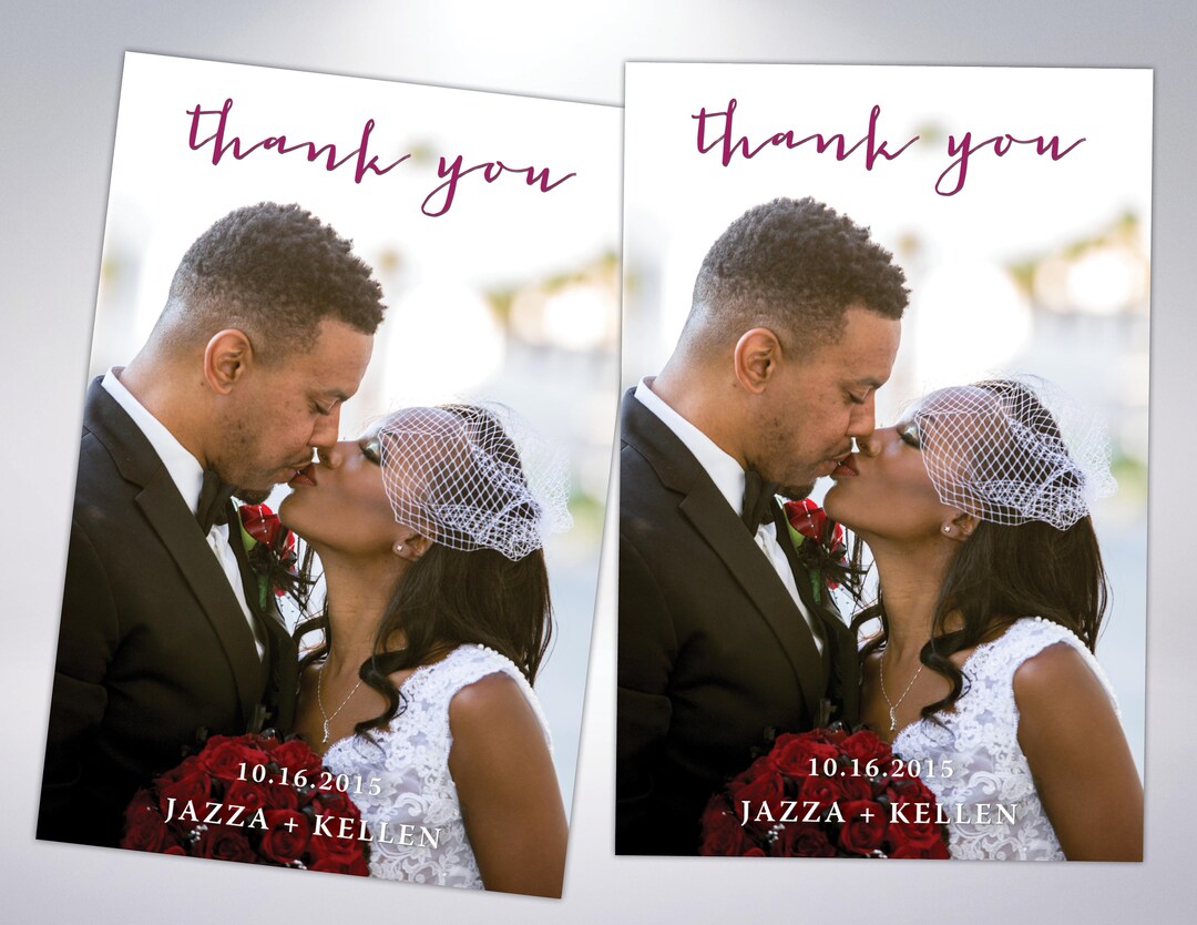 Thank You Postcards | Wedding Thank You Card | Custom Message | Wedding ...
