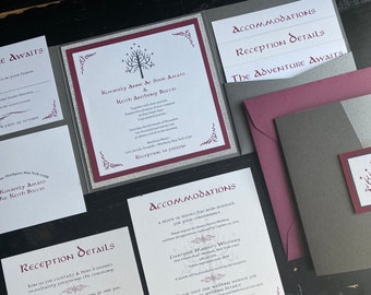 Lord of the Rings Wedding Invitation: Custom Fairytale Pocket Suite
