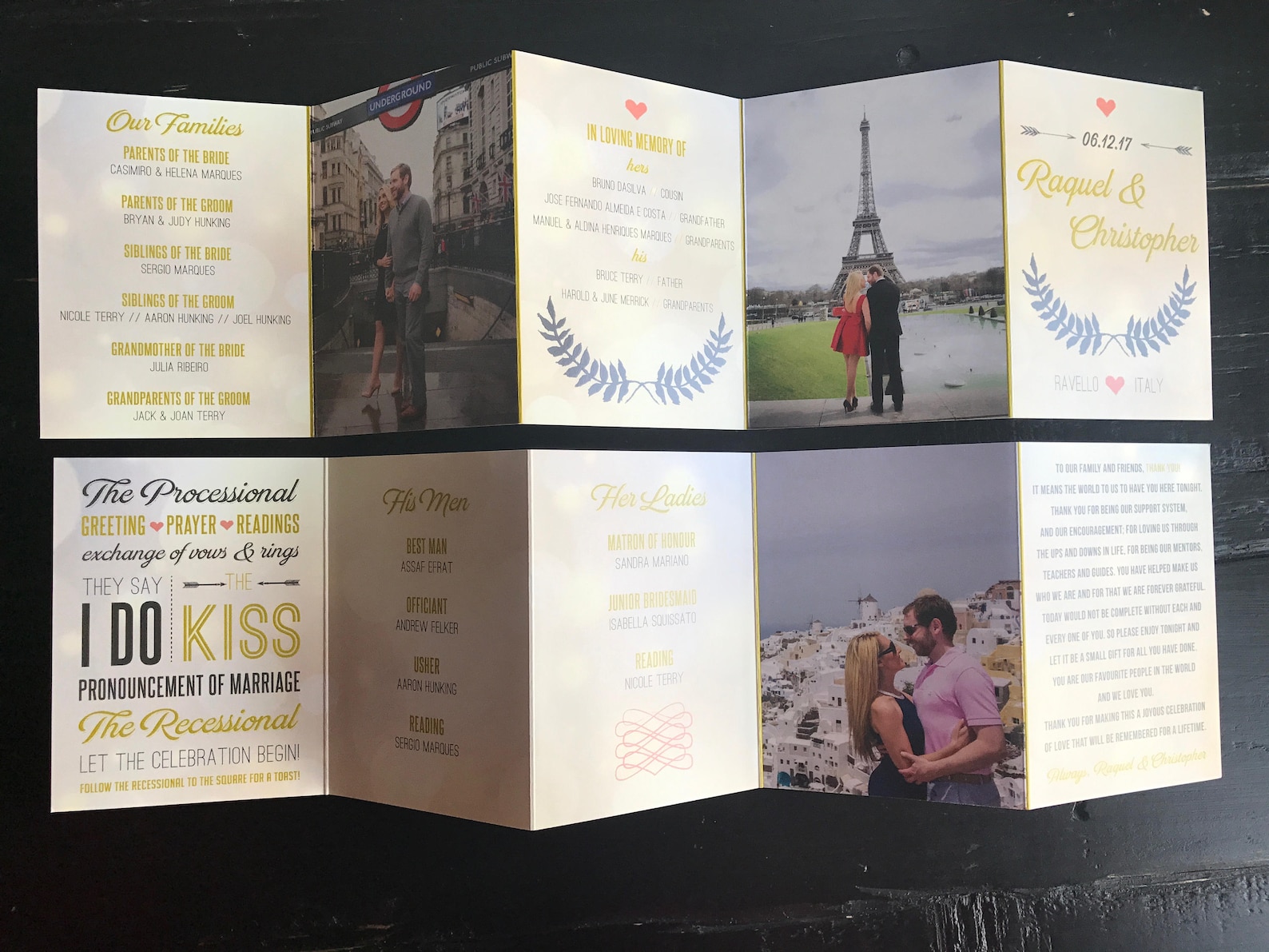 Mini Accordion Fold Wedding Programs Featuring Your Wedding - Etsy