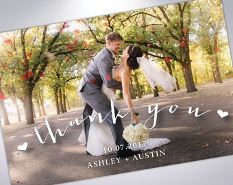 Thank You Postcards | Wedding Thank You Card | Custom Message | Wedding Photos | Wedding Postcards | Thank You