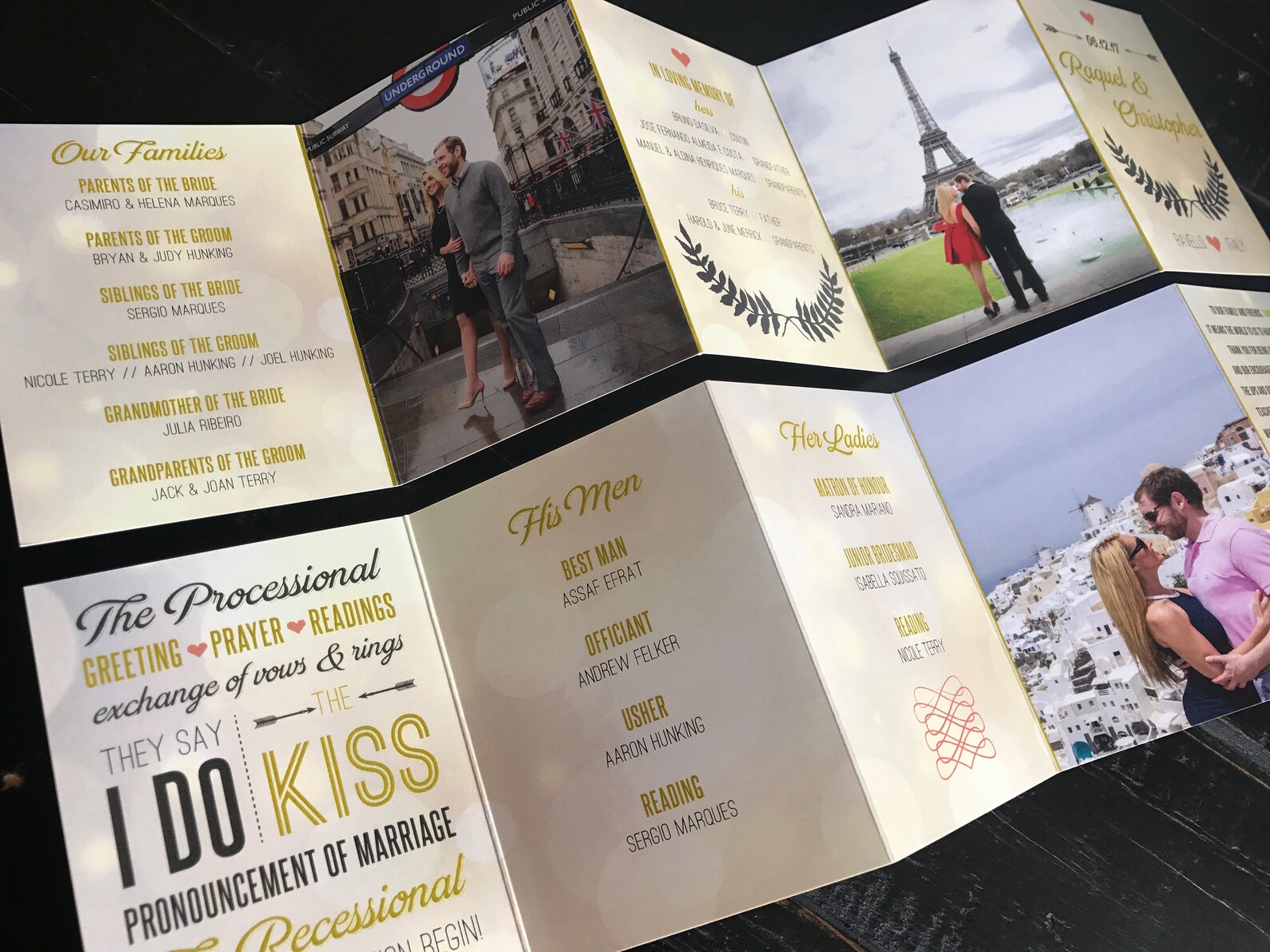 Mini Accordion Fold Wedding Programs Featuring Your Wedding - Etsy