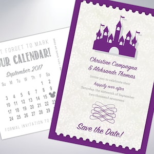 Save The Dates | Fairytale Wedding  | Castle | Storybook | Announcement | Postcard or Announcement with Envelopes | Prince | Princess