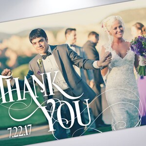 Danke Postkarten | Hochzeit Dankeskarte | Benutzerdefinierte Nachricht | Hochzeitsfotos | Hochzeitspostkarten | Vielen Dank