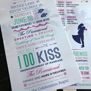Beach Wedding Program Fans | Destination Wedding | Fans for Wedding | Printable Option Available | Ceremony Order of Events | Bridal Party