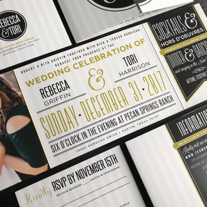 Custom Wedding Invitation | Custom Fold Invitation Suite | Wedding Invite & Postcard RSVP  | Wedding Announcement | Custom to your Colors