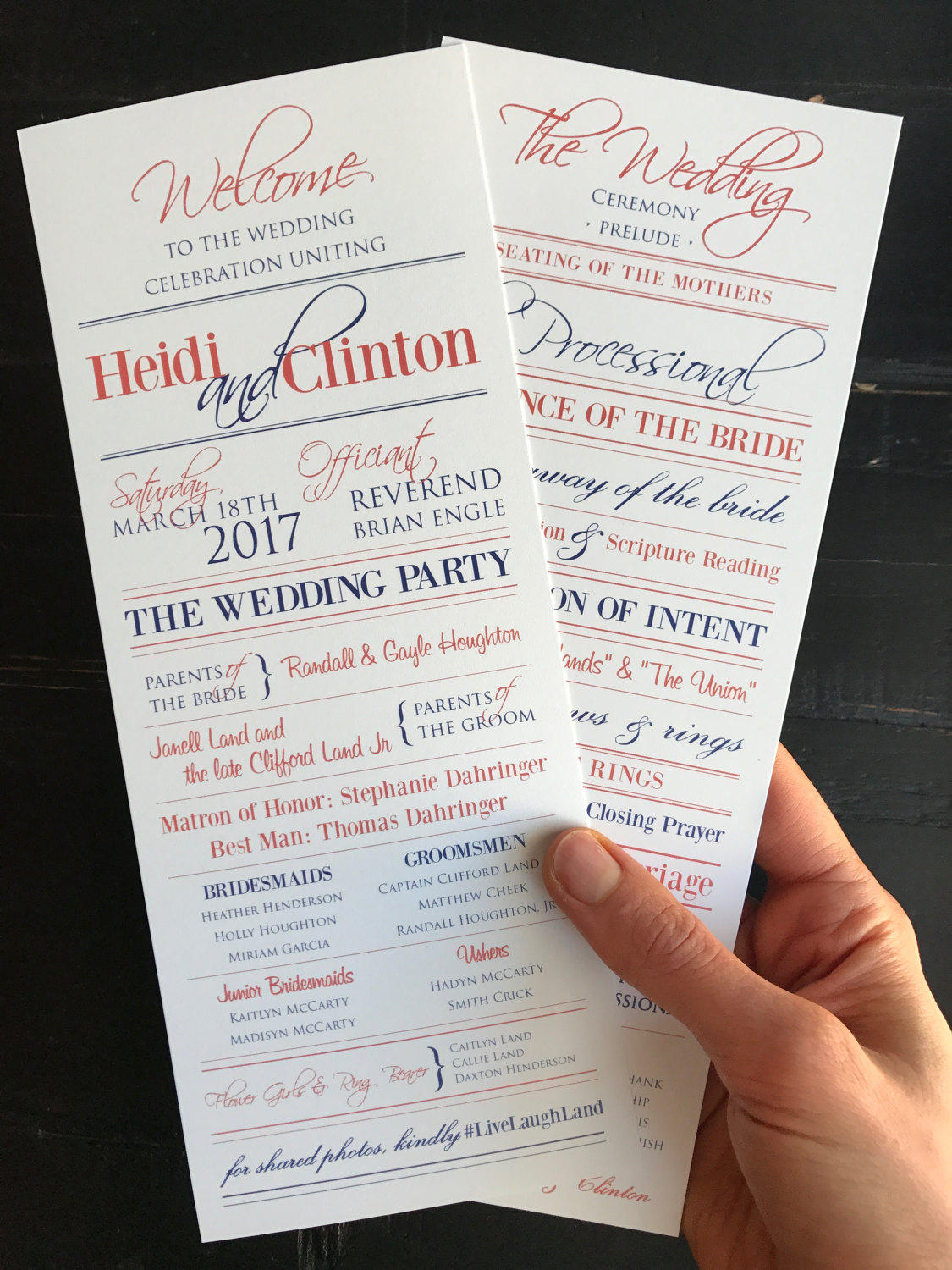 Wedding Programs Custom Wedding Program Design Wedding Etsy