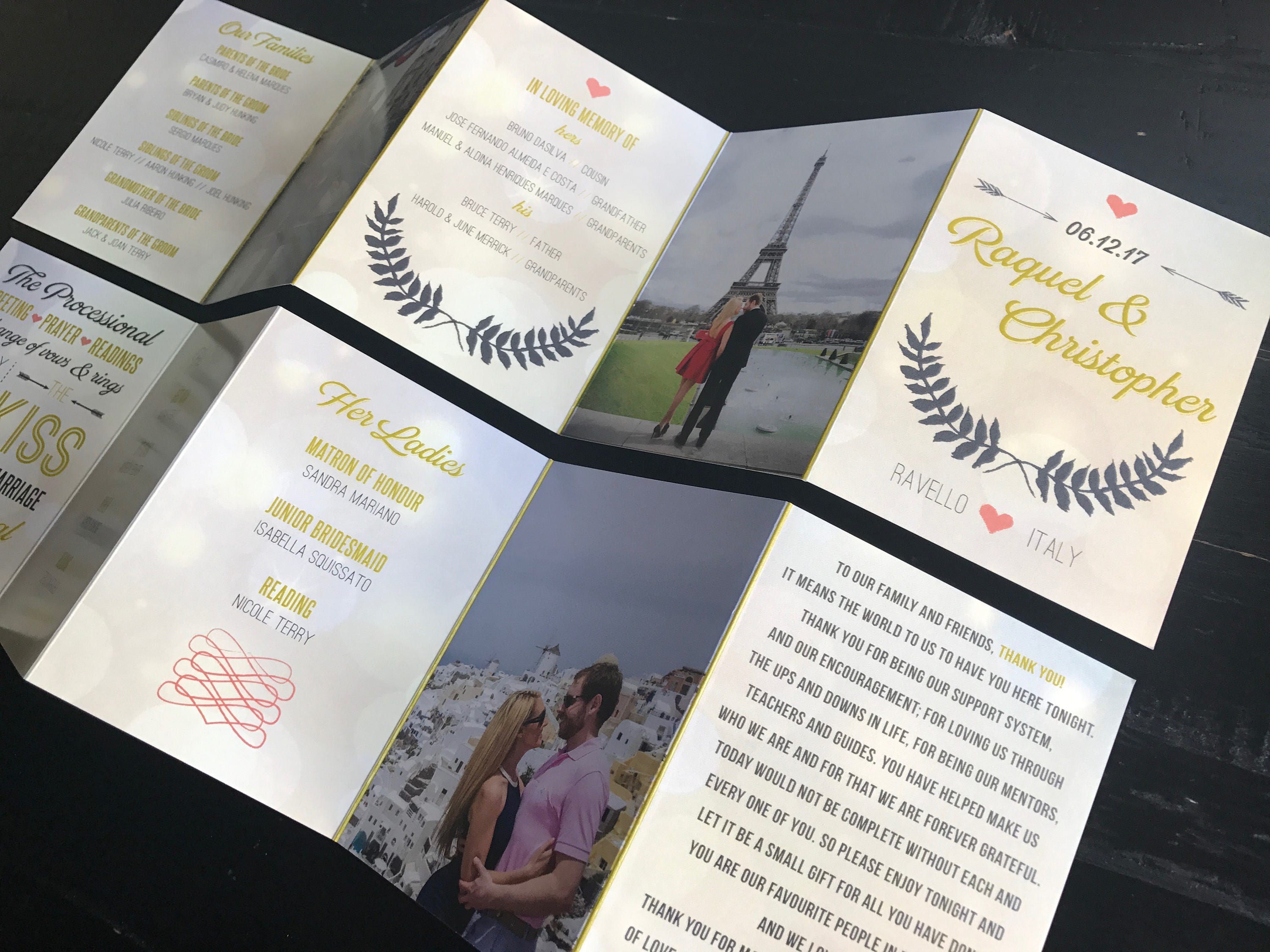 Mini Accordion Fold Wedding Programs Featuring Your Wedding - Etsy