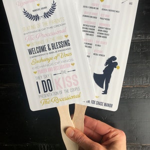 Program Fans | Wedding Programs | Fans for Wedding | Printable Option ...