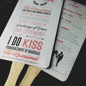 Wedding Program Fans | Rustic Wedding Programs | Outdoor Wedding | Ceremony Programs | Bridal Party | Thank You Note | Wedding Hashtag