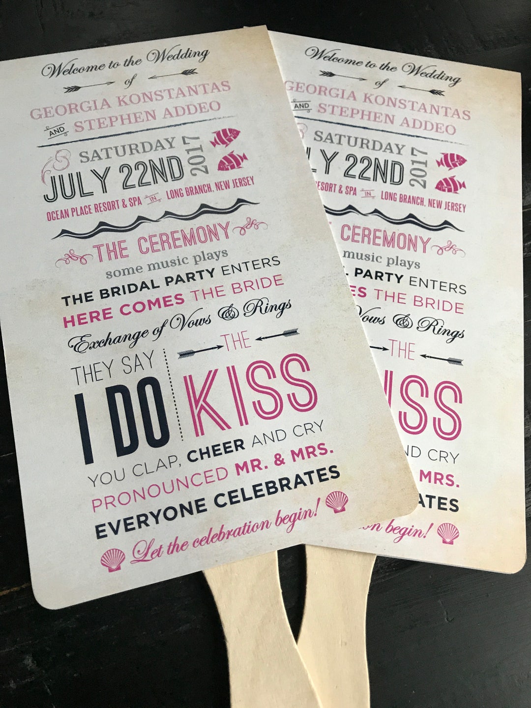 Program Fans | Beach Wedding Programs | Fans for Wedding | Printable ...
