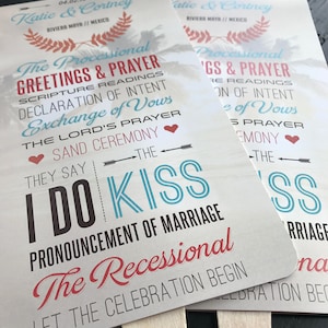Program Fans | Custom Wedding Programs | Beach | Destination Wedding | Ceremony Order of Events | Bridal Party | Thank You Note | Printable