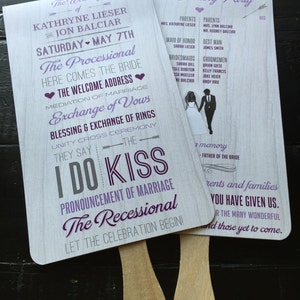 Wedding Program Fans | Rustic Wedding Programs | Outdoor Wedding | Ceremony Programs | Bridal Party | Thank You Note | Wedding Hashtag