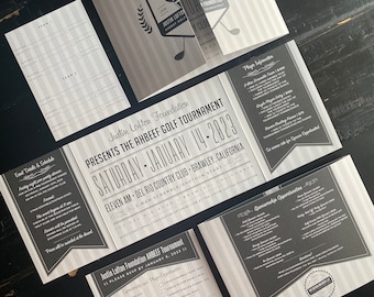 Custom Fold Golf Tournament Invitation Suite