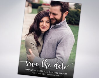 Photo Save The Date: Pearlescent Envelopes, Calendar Reminder