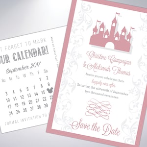 Save The Dates | Fairytale Wedding  | Castle | Storybook | Announcement | Postcard or Announcement with Envelopes | Prince | Princess