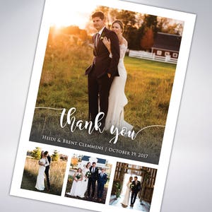 Obrigado personalizado do casamento você cartões e envelopes | Opção de cartão postal disponível | Obrigado de casamento | Mensagem personalizada | Cartões postais de casamento | Obrigado