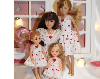 Sister Sets for Fashion Dolls. Toys for Kids  4 Dress set or Purchase Individually. (Clothes Only, Sister Dolls not included) Valentine Love