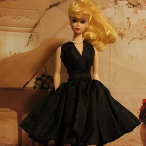 Marilyn Monroe Style Inspired Black Silkessence Dress Fits 11 to