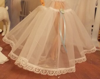 Extra Long Crinoline (Petticoat Slip) fits 11.5" to 12" fashion dolls and their Fashion Royalty Friends.