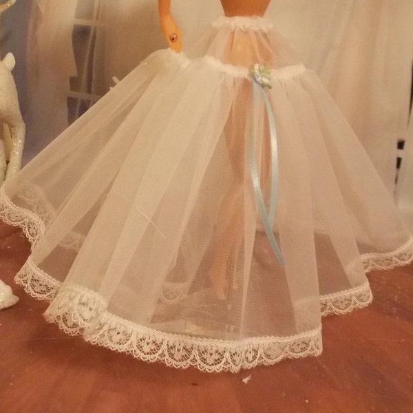 Extra Long Crinoline (Petticoat Slip) fits 11.5" to 12" fashion dolls and their Fashion Royalty Friends.