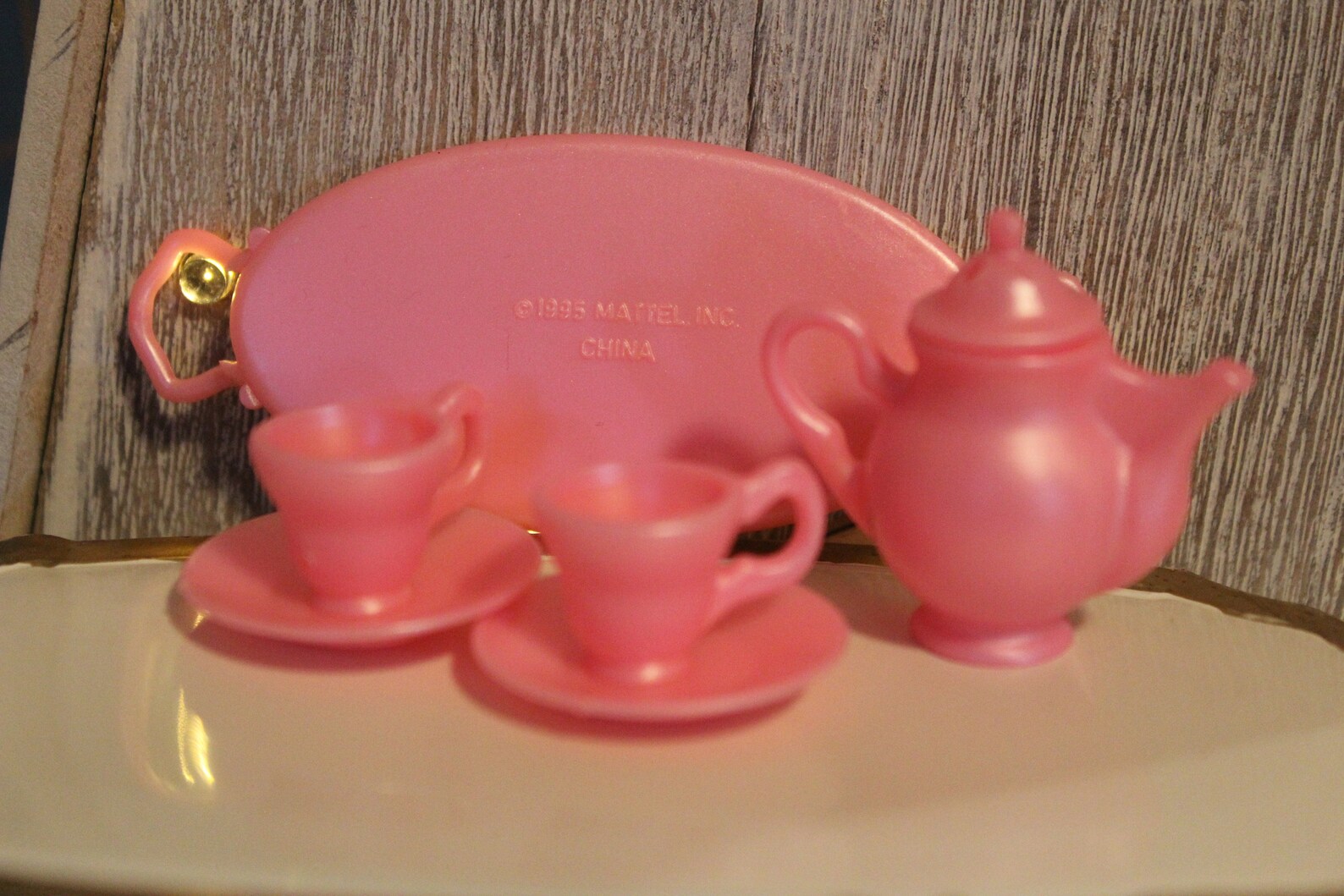 Barbie Tea Set Newly Deboxed Two Teacups Two Dessert Plates Etsy