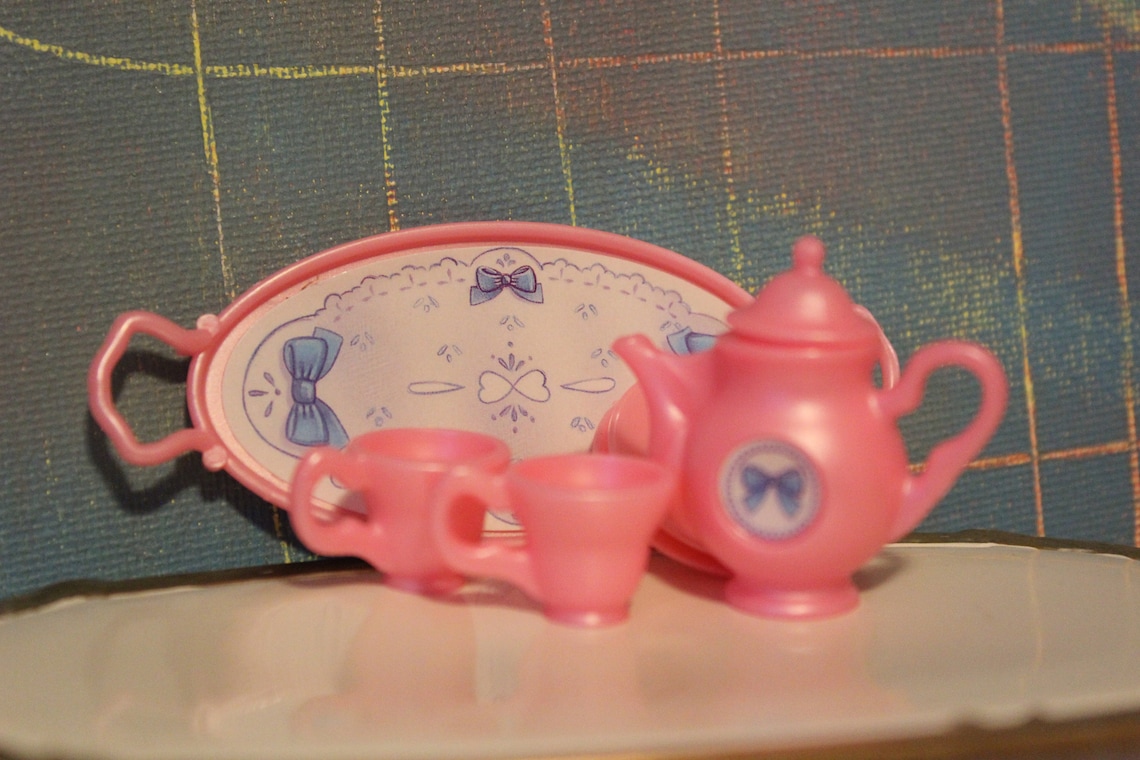 barbie glass tea set